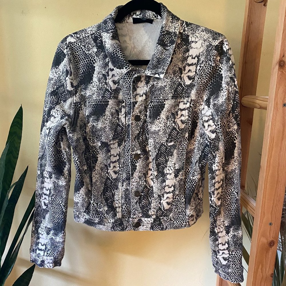 BDG UO Denim Jacket Snakeskin Animal Print